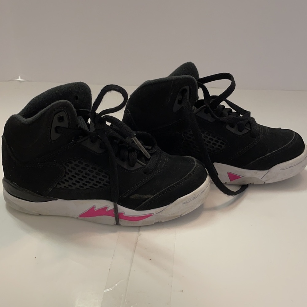 Air Jordan Kids 5 Retro Gp Pink Deadly Wh/Bl - Picture 2 of 9